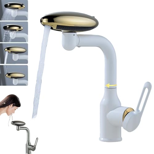 4 Modus Wasserhahn,waschtischarmatur Mit Herausziehbarer Brause,360° Rotating Pull-out Washbasin Faucet with 4 Water Flow Modes,ausziehbarer Wasserhahn Badezimmer,verstellbarer Wasserhahn Waschtis-C 4 Modus Wasserhahn,waschtischarmatur Mit Herausziehbarer Brause,360° Rotating Pull-out Washbasin Faucet with 4 Water Flow Modes,ausziehbarer Wasserhahn Badezimmer,verstellbarer Wasserhahn Waschtis-C von mzvoo