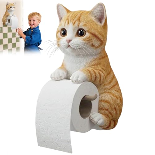 Cat Toilet Roll Holder,Katzen-toilettenpapierhalter,katzenpapierrollenhalter, Klopapierhalter Harz Rollenhalter Ohne Bohren,WC Klopapierhalter Papierhalter Für Toilette Badezimmer Küche-D Cat Toilet Roll Holder,Katzen-toilettenpapierhalter,katzenpapierrollenhalter, Klopapierhalter Harz Rollenhalter Ohne Bohren,WC Klopapierhalter Papierhalter Für Toilette Badezimmer Küche-D von mzvoo