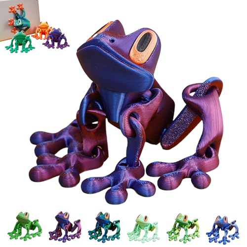 Magnet Frosch,3D -Gedruckter Froschkühlschrankmagnet,bedruckter Froschs Mit Mehreren Gelenken, Beweglicher Froschs Magnet Ornamente,Wiederverwendbare Kühlschrankmagnet Für Heimdekoration-A von mzvoo