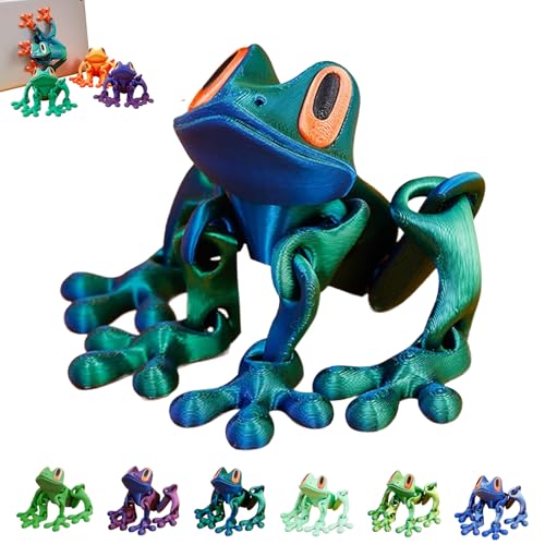 Magnet Frosch,3D -Gedruckter Froschkühlschrankmagnet,bedruckter Froschs Mit Mehreren Gelenken, Beweglicher Froschs Magnet Ornamente,Wiederverwendbare Kühlschrankmagnet Für Heimdekoration-B von mzvoo
