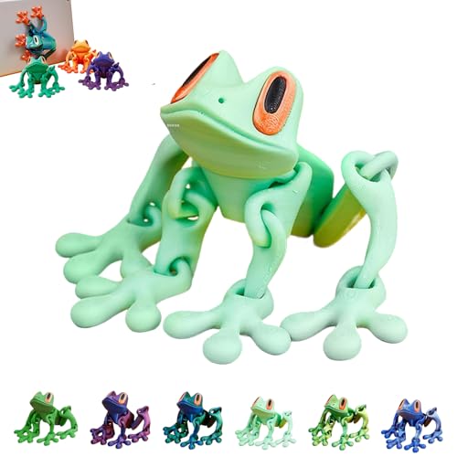 Magnet Frosch,3D -Gedruckter Froschkühlschrankmagnet,bedruckter Froschs Mit Mehreren Gelenken, Beweglicher Froschs Magnet Ornamente,Wiederverwendbare Kühlschrankmagnet Für Heimdekoration-C von mzvoo
