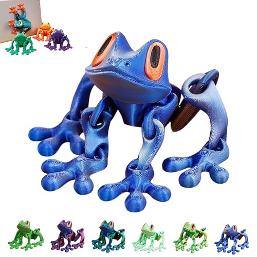 Magnet Frosch,3D -Gedruckter Froschkühlschrankmagnet,bedruckter Froschs Mit Mehreren Gelenken, Beweglicher Froschs Magnet Ornamente,Wiederverwendbare Kühlschrankmagnet Für Heimdekoration-E von mzvoo