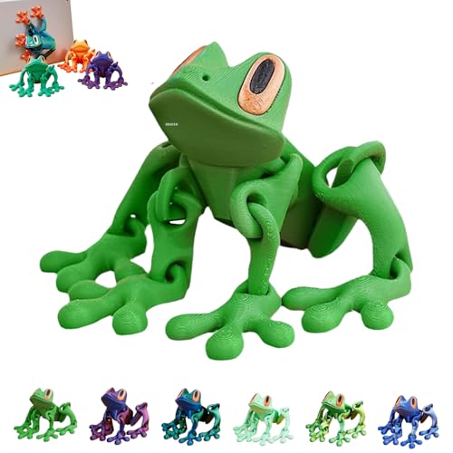 Magnet Frosch,3D -Gedruckter Froschkühlschrankmagnet,bedruckter Froschs Mit Mehreren Gelenken, Beweglicher Froschs Magnet Ornamente,Wiederverwendbare Kühlschrankmagnet Für Heimdekoration-F von mzvoo