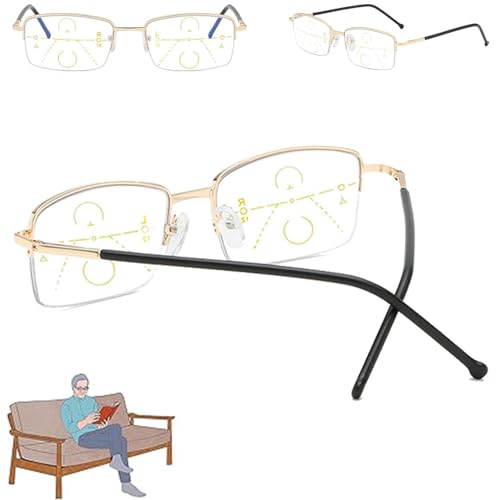 Sherum Intelli Readers, Sherum Intellireaders, Selbst Einstellbare Brille, Multifokale Lesebrille, Brille Für Nah Und Fern, Progressive Lesebrille, Titan-gleitsichtbrille Für Fern- Und Nahbereich von mzvoo