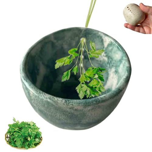 mzvoo Pottery Herb Stripper,kräuterabstreifer Schale Stripper,Blatt Kräuter Stripper Schale,kräuterabstreifer Schale Aus Porzellan,herb Stripper Bowl,Keramik Kräuter -Stripper Bowl,Keramik Kräuter von mzvoo