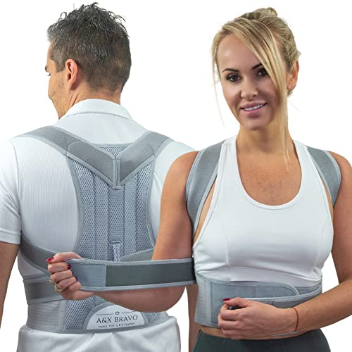 A&X Bravo Haltungskorrektur für Männer und Frauen, Schulter- und Nackenstütze, verstellbare und atmungsaktive Rückenbandage verbessert die Körperhaltung und bietet Rückenstütze (G-XXL) von n/aa