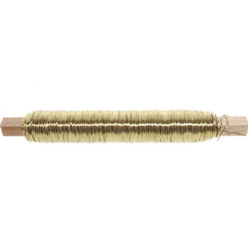 N/A 100g Deko Lackdraht 0,5mm Bindedraht Basteldraht Wickeldraht Draht Dekodraht, Farbe:Gold von N/A