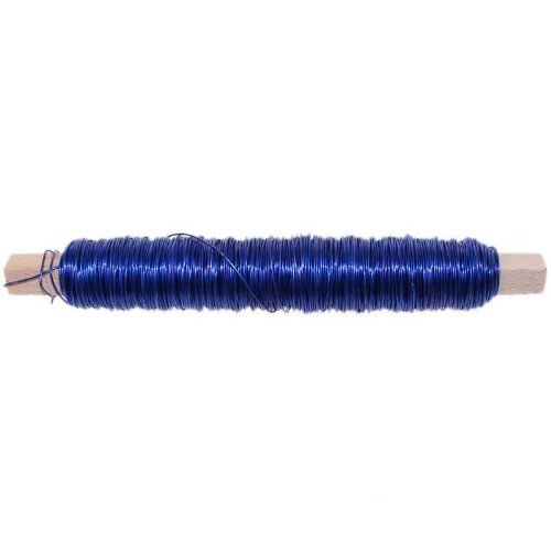 N/A 100g Deko Lackdraht 0,5mm Bindedraht Basteldraht Wickeldraht Draht Dekodraht, Farbe:blau von n.a.