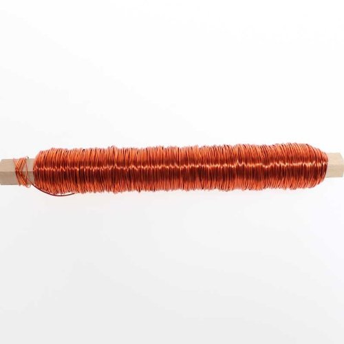 N/A 100g Deko Lackdraht 0,5mm Bindedraht Basteldraht Wickeldraht Draht Dekodraht, Farbe:orange von n.a.