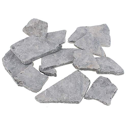 N/A Antikos Anticos Steine Flachsteine Dekosteine ca. 20 x 60mm 1kg grau von n.a.
