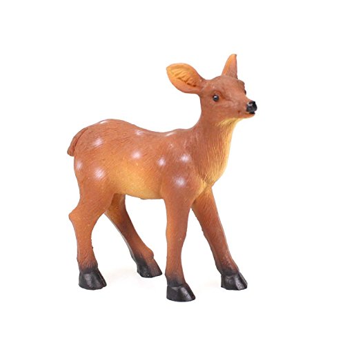 N/A Rehkitz REH Bambi stehend H 7cm Polyresin Herbst Hirsch Figur, Farbe:braun von n.a.
