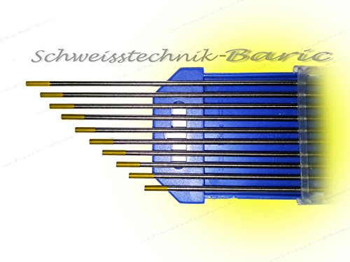 Wolframelektroden WL15 Gold 2,4 x 175mm Strahlungsfrei Poliert 10 Stück in der BOX Wolframelektroden WL15 Gold 2,4 x 175mm Strahlungsfrei Poliert 10 Stück in der BOX von Baric