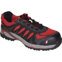 NITRAS Sicherheitsschuh PRO STEP, S1P SRC ESD EN ISO 20345, EN 61340-4-3, Größe 41 schwarz/rot, Textil von Jungheinrich PROFISHOP