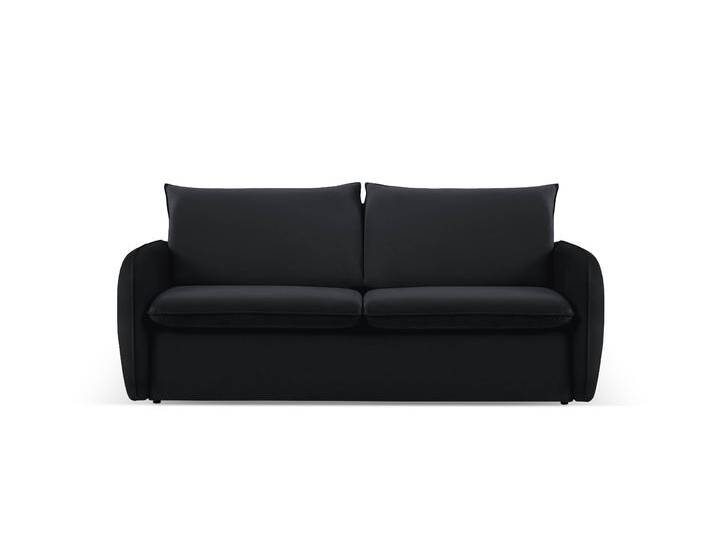 Cosmopolitan Design 2-Sitzer-Schlafsofa Vienna Samt Schwarz Samt 194x92x102 cm NADUVI von naduvi