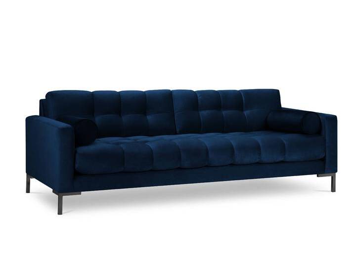 Cosmopolitan Design 4-Sitzer-Sofa Bali Samt Grau Samt 217x75x92 cm NADUVI von naduvi
