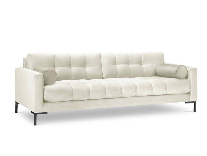 Cosmopolitan Design 4-Sitzer-Sofa Bali Samt Schwarz Samt 217x75x92 cm NADUVI von naduvi