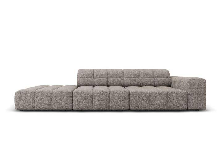 Cosmopolitan Design 4-Sitzer-Sofa Chicago links Chenille Grau Chenille 262x70x102 cm NADUVI von naduvi