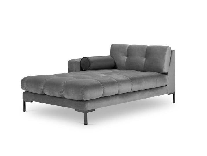 Cosmopolitan Design Chaiselongue Bali links Samt Grau Samt 102x75x185 cm NADUVI von naduvi