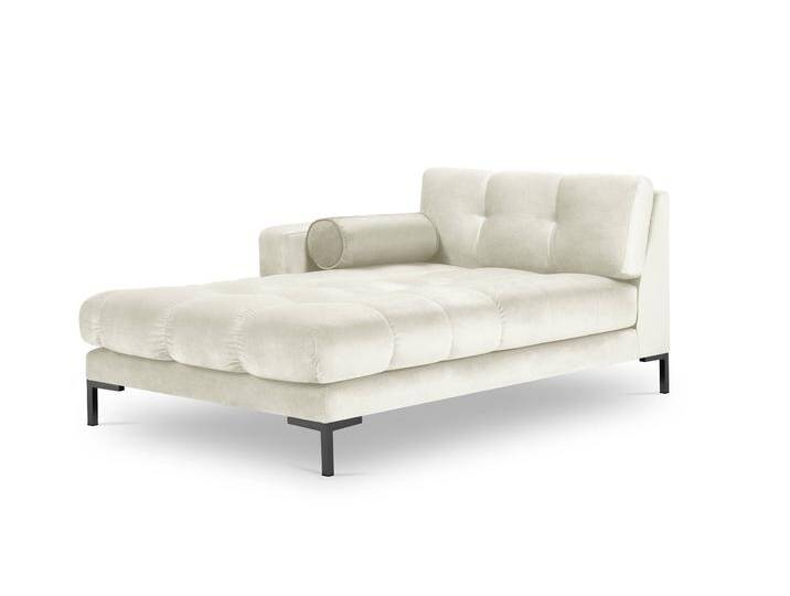 Cosmopolitan Design Chaiselongue Bali links Samt Weiß Samt 102x75x185 cm NADUVI von naduvi