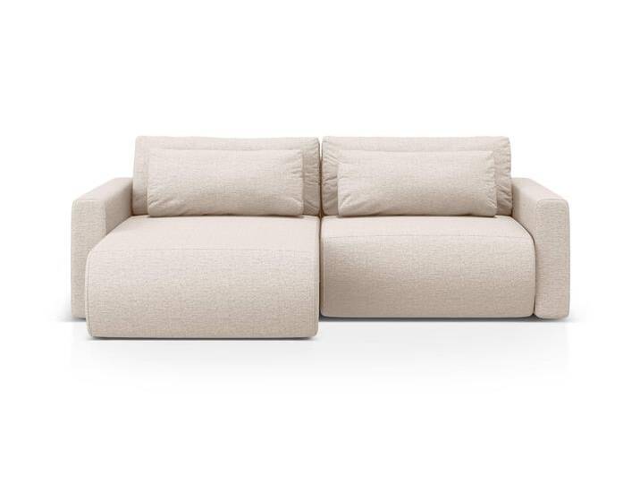Cosmopolitan Design Ecksofa Bett mit Stauraum Belfast links/rechts Beige Polyester 240x84x149 cm NADUVI Cosmopolitan Design Ecksofa Bett mit Stauraum Belfast links/rechts Beige Polyester 240x84x149 cm NADUVI von naduvi