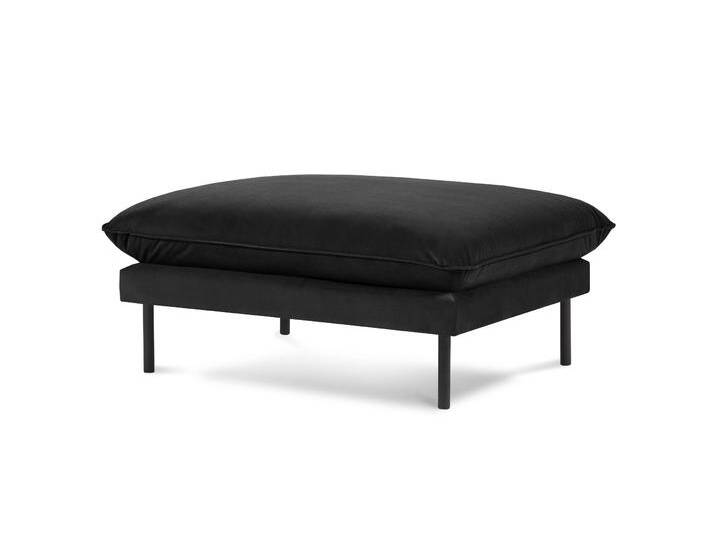 Cosmopolitan Design Pouf Vienna Samt Schwarz Samt 100x43x80 cm NADUVI von naduvi