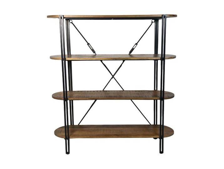 HSM Collection Wandschrank Edwin naturel Metall 130x39x140 cm NADUVI von naduvi