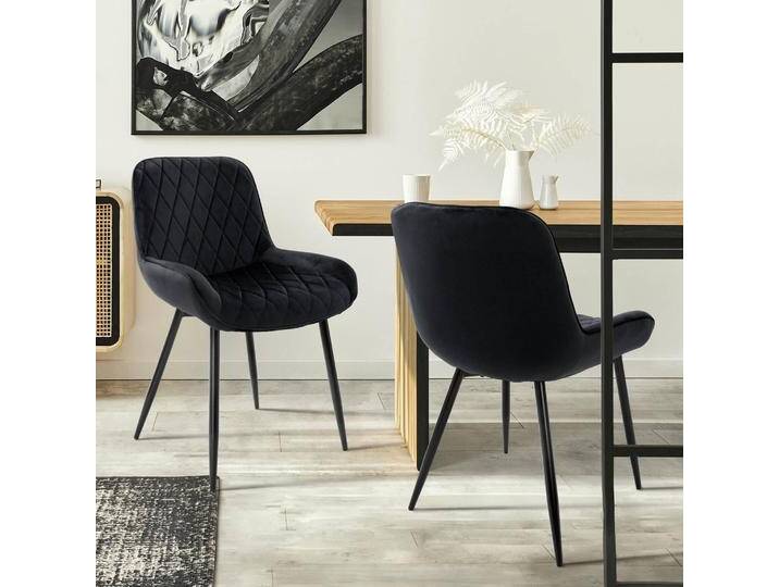 ML-Design 2er-Set Esszimmerstühle Remy Samt Schwarz Samt 54x84x60 cm NADUVI ML-Design 2er-Set Esszimmerstühle Remy Samt Schwarz Samt 54x84x60 cm NADUVI von naduvi