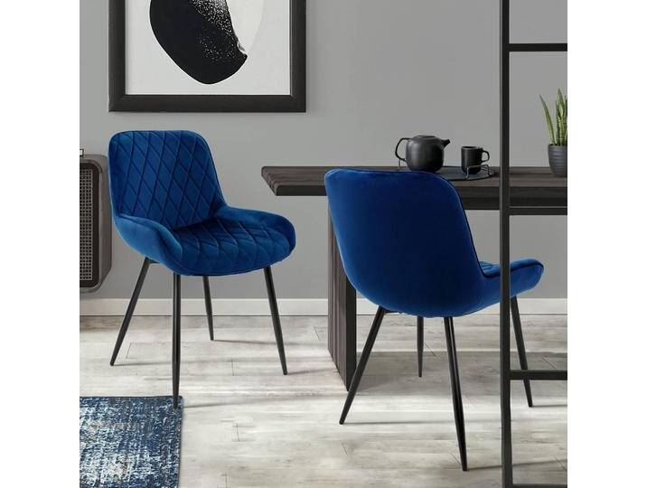 ML-Design 2er-Set Esszimmerstühle Remy Samt blau Samt 54x84x60 cm NADUVI ML-Design 2er-Set Esszimmerstühle Remy Samt blau Samt 54x84x60 cm NADUVI von naduvi