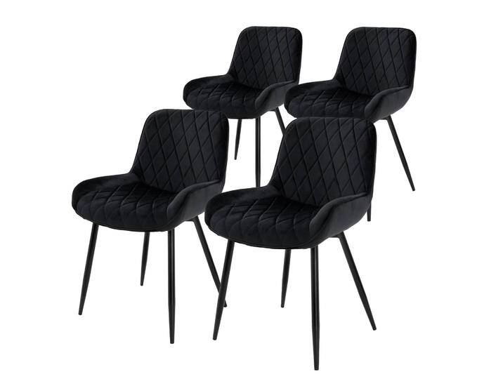 ML-Design 4er-Set Esszimmerstühle Megan Samt Schwarz Samt 60x84x54 cm NADUVI ML-Design 4er-Set Esszimmerstühle Megan Samt Schwarz Samt 60x84x54 cm NADUVI von naduvi