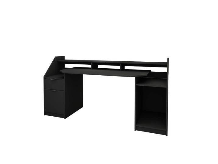 ML-Design Schreibtisch Skylar Schwarz MDF 179x90x65 cm NADUVI von naduvi