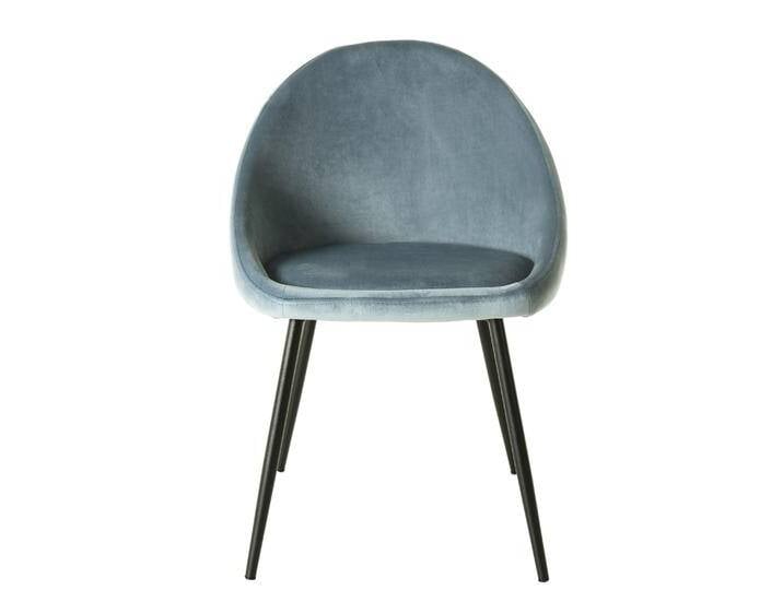 Macabane 2er-Set Esszimmerstühle Benny blau Polyester 53x78x51 cm NADUVI von naduvi