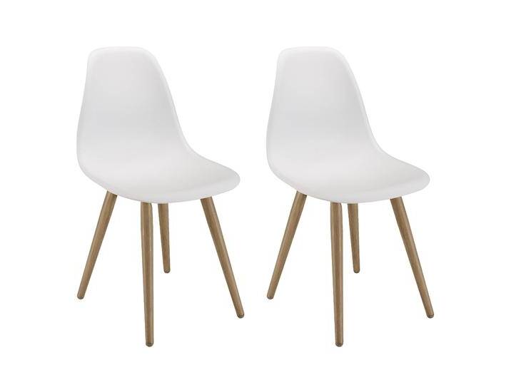 Macabane 2er-Set Gartenstühle Mao Weiß Plastik 46x83.5x54 cm NADUVI von naduvi