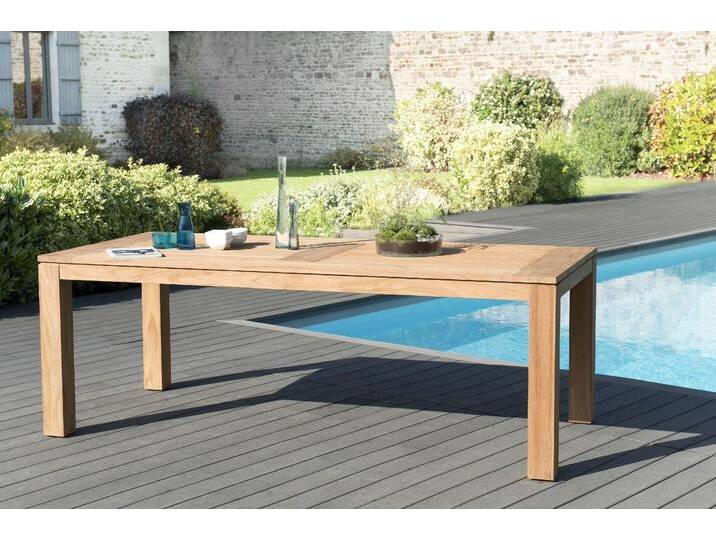 Macabane Gartentisch Irma braun Holz 220x100x78 cm NADUVI Macabane Gartentisch Irma braun Holz 220x100x78 cm NADUVI von naduvi