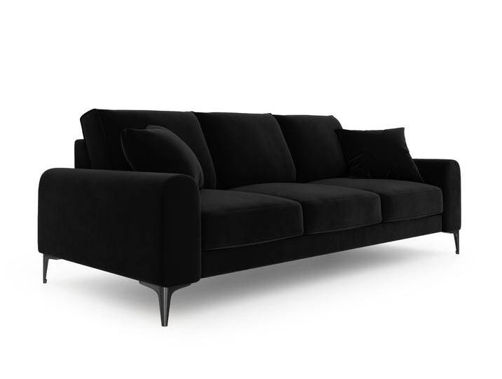 Mazzini Sofas 4-Sitzer-Sofa Madara Samt Schwarz Samt 237x90x102 cm NADUVI von naduvi