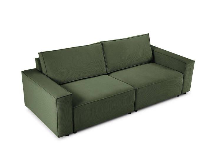 Milo Casa 4-Sitzer-Sofa Carlo Cord Grau Samt 246x90x102 cm NADUVI von naduvi