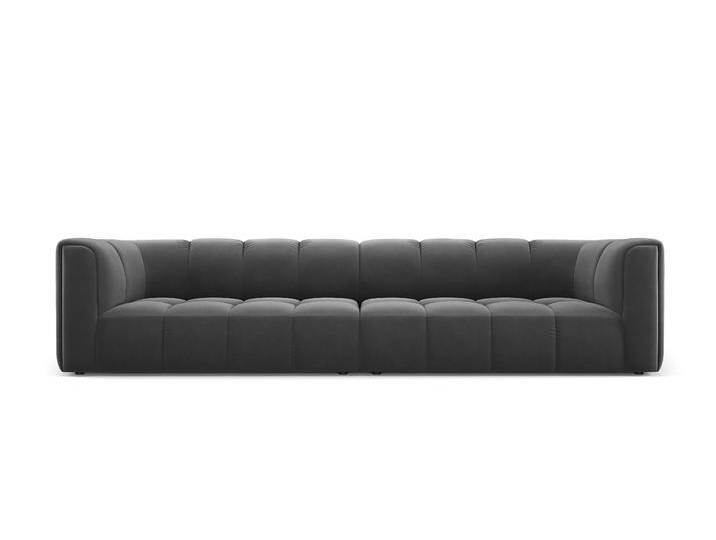 Milo Casa 4-Sitzer-Sofa Francesca Samt Grau Samt 286x70x96 cm NADUVI von naduvi