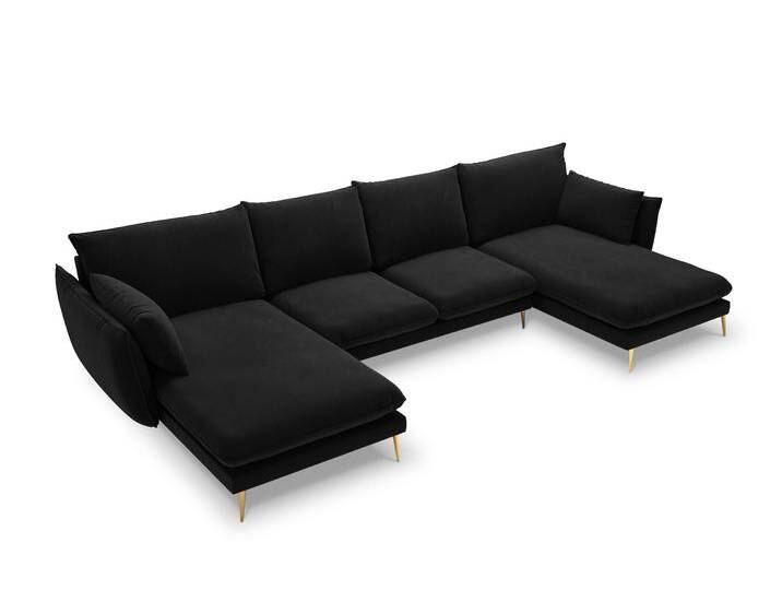Milo Casa 5-Sitzer-Ecksofa Elio Samt Schwarz Samt 344x97x170 cm NADUVI Milo Casa 5-Sitzer-Ecksofa Elio Samt Schwarz Samt 344x97x170 cm NADUVI von naduvi