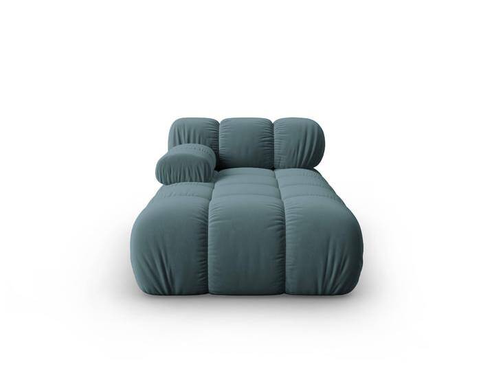 Milo-Casa Modulare Chaiselongue Tropea links Samt Blau Samt 97x70x157 cm NADUVI von naduvi