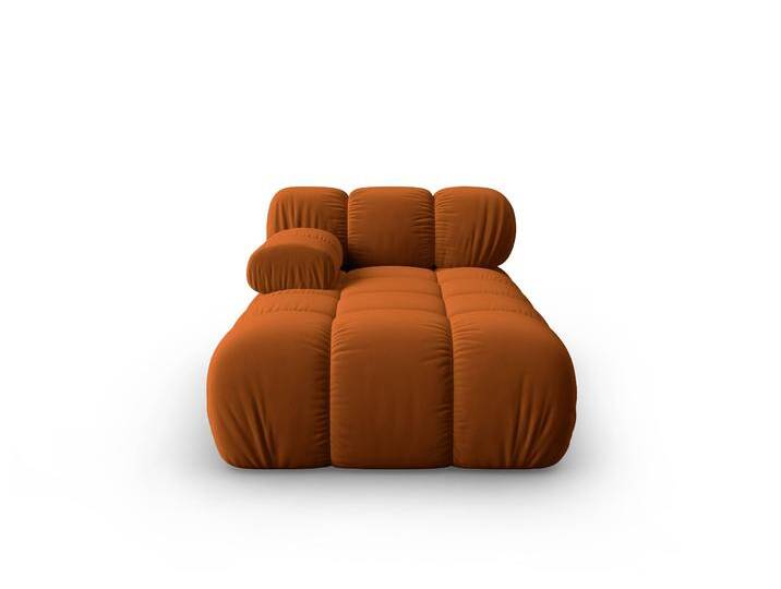 Milo-Casa Modulare Chaiselongue Tropea links Samt Braun Samt 97x70x157 cm NADUVI von naduvi