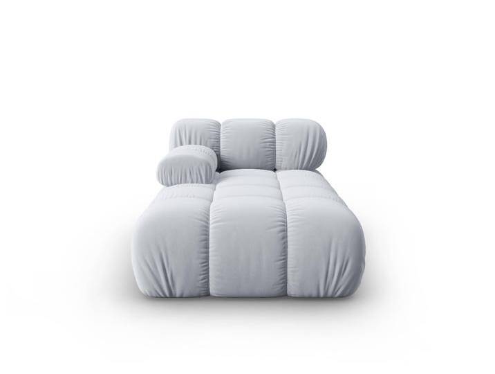 Milo-Casa Modulare Chaiselongue Tropea links Samt Grau Samt 97x70x157 cm NADUVI von naduvi