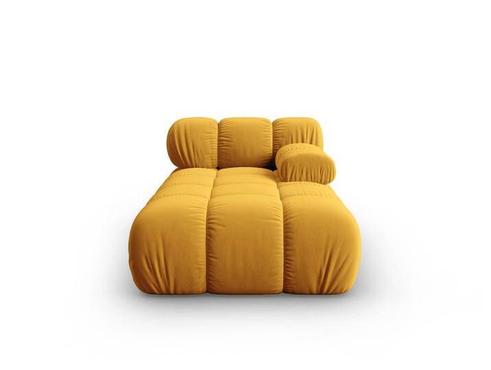 Milo-Casa Modulare Chaiselongue Tropea rechts Samt Gelb Samt 97x70x157 cm NADUVI von naduvi