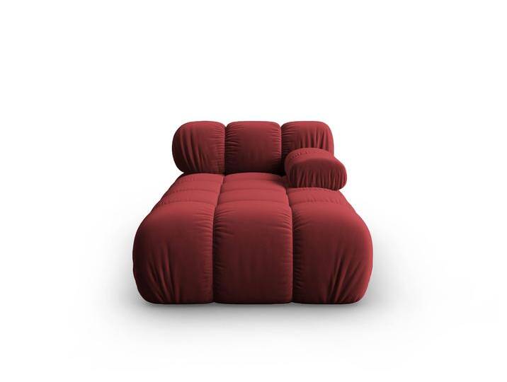 Milo-Casa Modulare Chaiselongue Tropea rechts Samt Rot Samt 97x70x157 cm NADUVI von naduvi