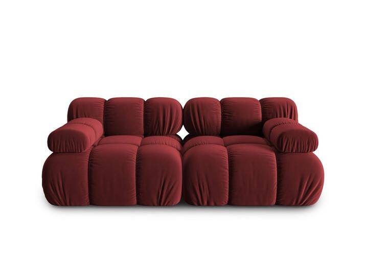 Milo Casa Modulares 2-Sitzer-Sofa Tropea Samt Rot Samt 188x63x94 cm NADUVI von naduvi