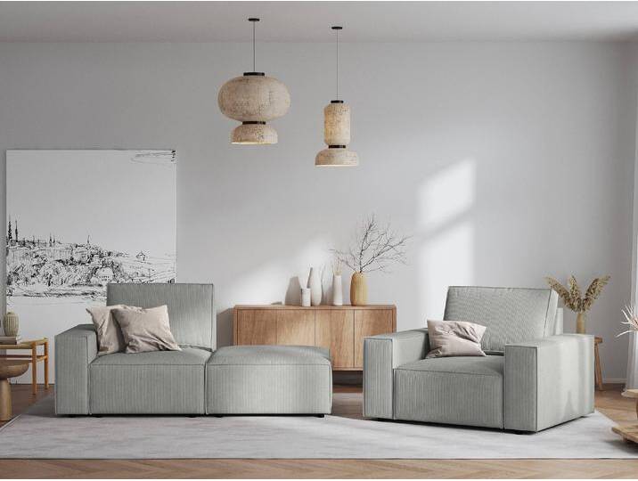 Milo Casa Modulares 2er-Sitzelement Carlo rechts Cord Grau Cord 195x90x102 cm NADUVI Milo Casa Modulares 2er-Sitzelement Carlo rechts Cord Grau Cord 195x90x102 cm NADUVI von naduvi