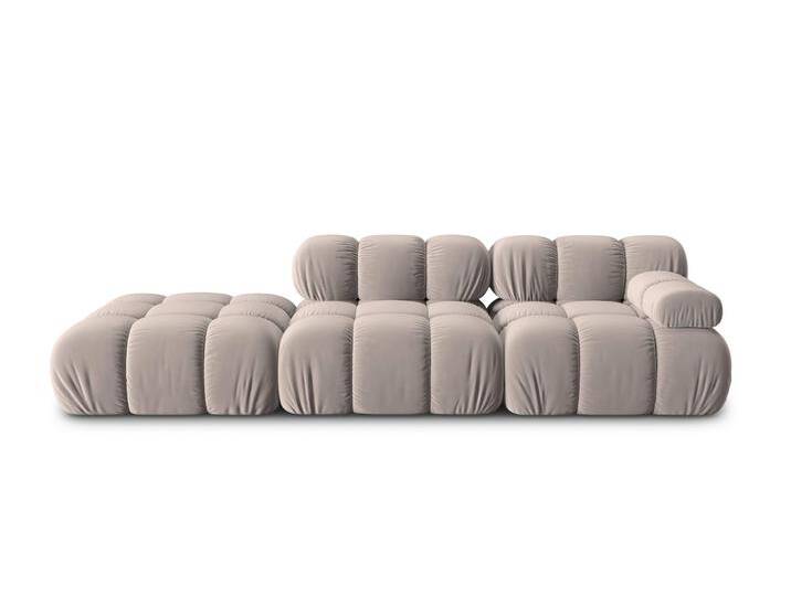 Milo Casa Modulares 3-Sitzer-Sofa Tropea links Samt Beige Samt 282x70x94 cm NADUVI von naduvi
