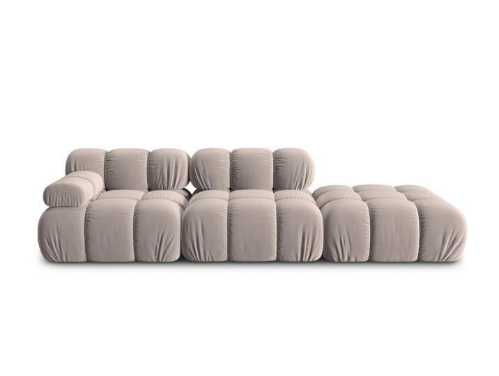 Milo Casa Modulares 3-Sitzer-Sofa Tropea rechts Samt Beige Samt 282x70x94 cm NADUVI von naduvi