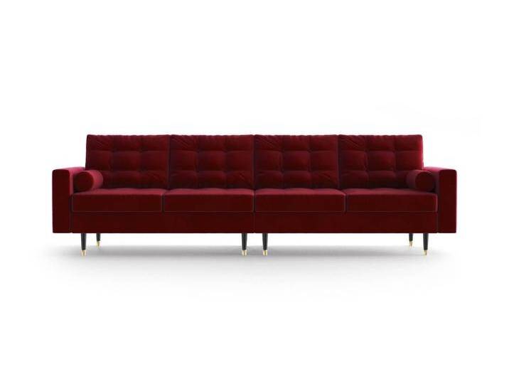 NADUVI Collection 4-Sitzer-Sofa Aldo Samt rot Samt 294x90x92 cm NADUVI von naduvi