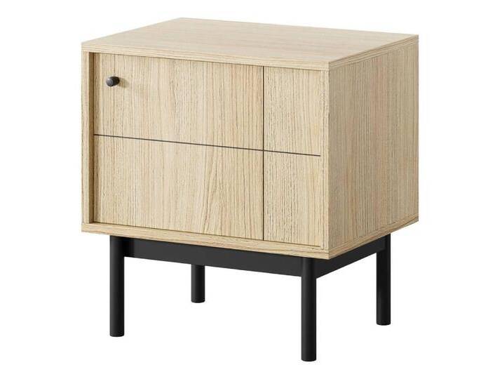NADUVI Collection Arigo Nachttisch Natürlich Spanplatte 53.5x56.6x39 cm NADUVI von naduvi