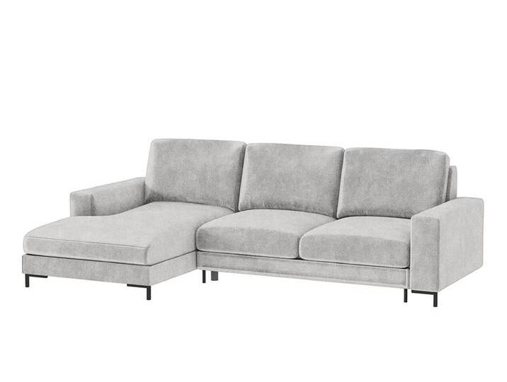 NADUVI Collection Eck-Schlafsofa Armin links Grau Polyester 244x85x156 cm NADUVI von naduvi