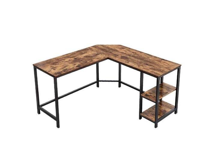 NADUVI Collection Eckschreibtisch Ramiri Braun Klemmplatte 138x75x138 cm NADUVI von naduvi